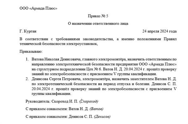 Пошаговая инструкция по составлению приказа