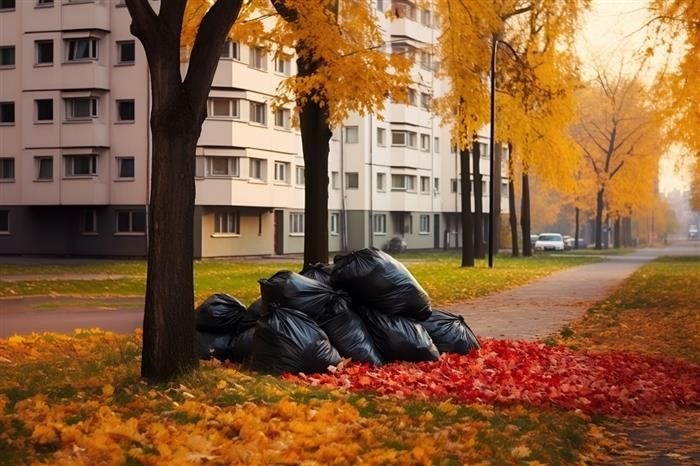 Виды уборки дворовых участков от опавшей листвы